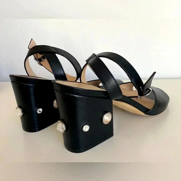 Stuart Weitzman Allshine Block 75 Leather Sandal - Picture 4 of 8